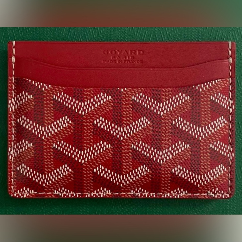 NWT Goyard Saint-Sulpice Card Wallet - Red